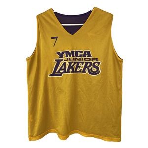 YMCA Junior Lakers Reversible Jersey #7 Purple Yellow Purple Youth Size …